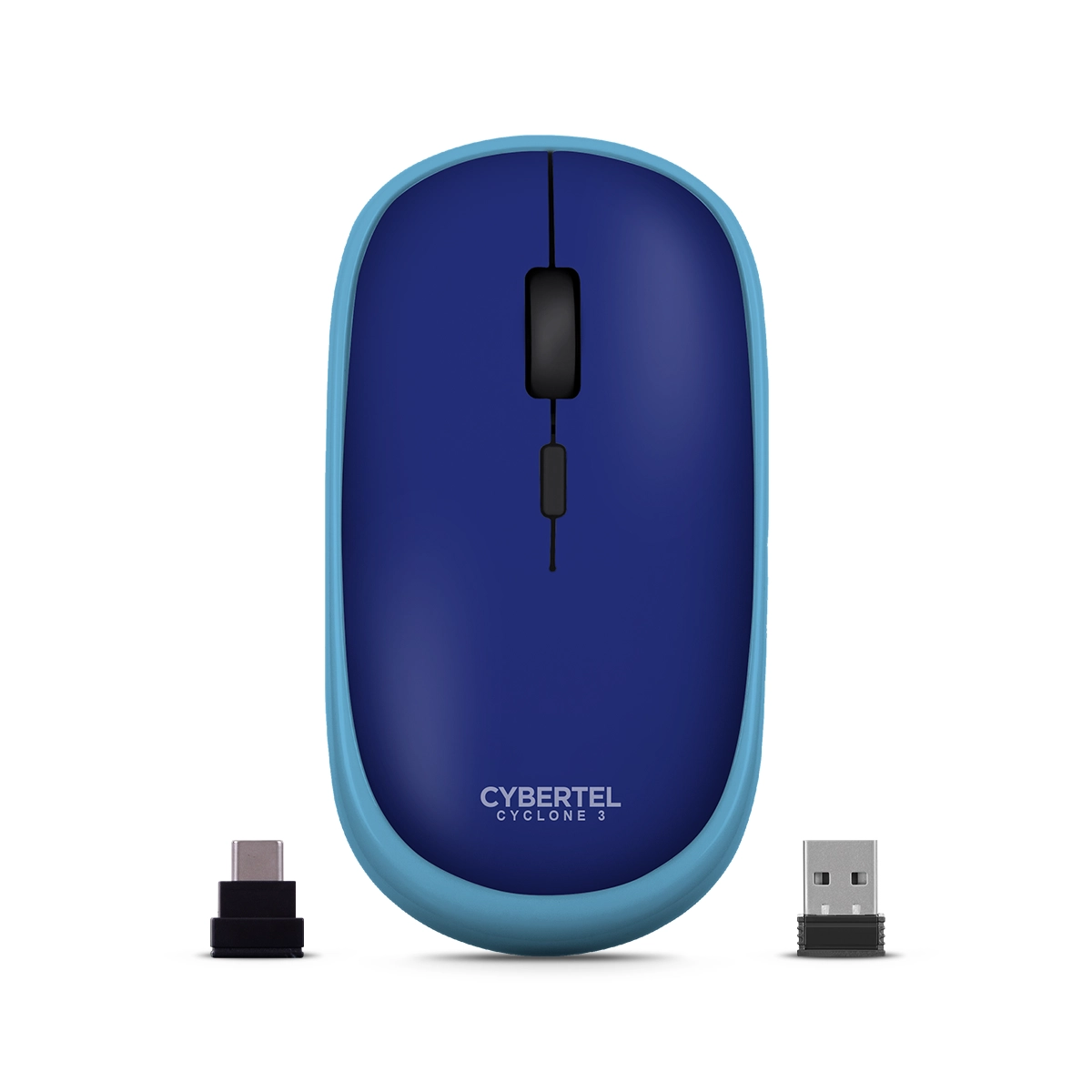25818-impulso-informatico MOUSE CYBERTEL CYCLONE CYB M500B BT WIFI RECARG AZUL - Imagen 1