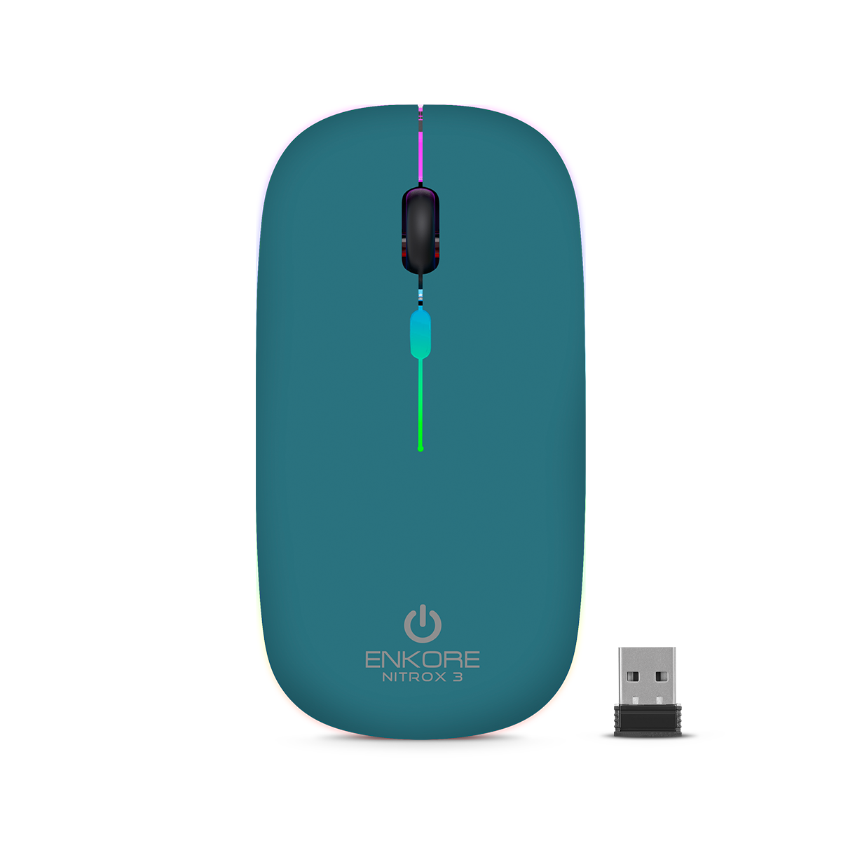 26987-impulso-informatico MOUSE ENKORE NITROX 3 ENK M205 BT WIFI RECARG VERDE - Imagen 1