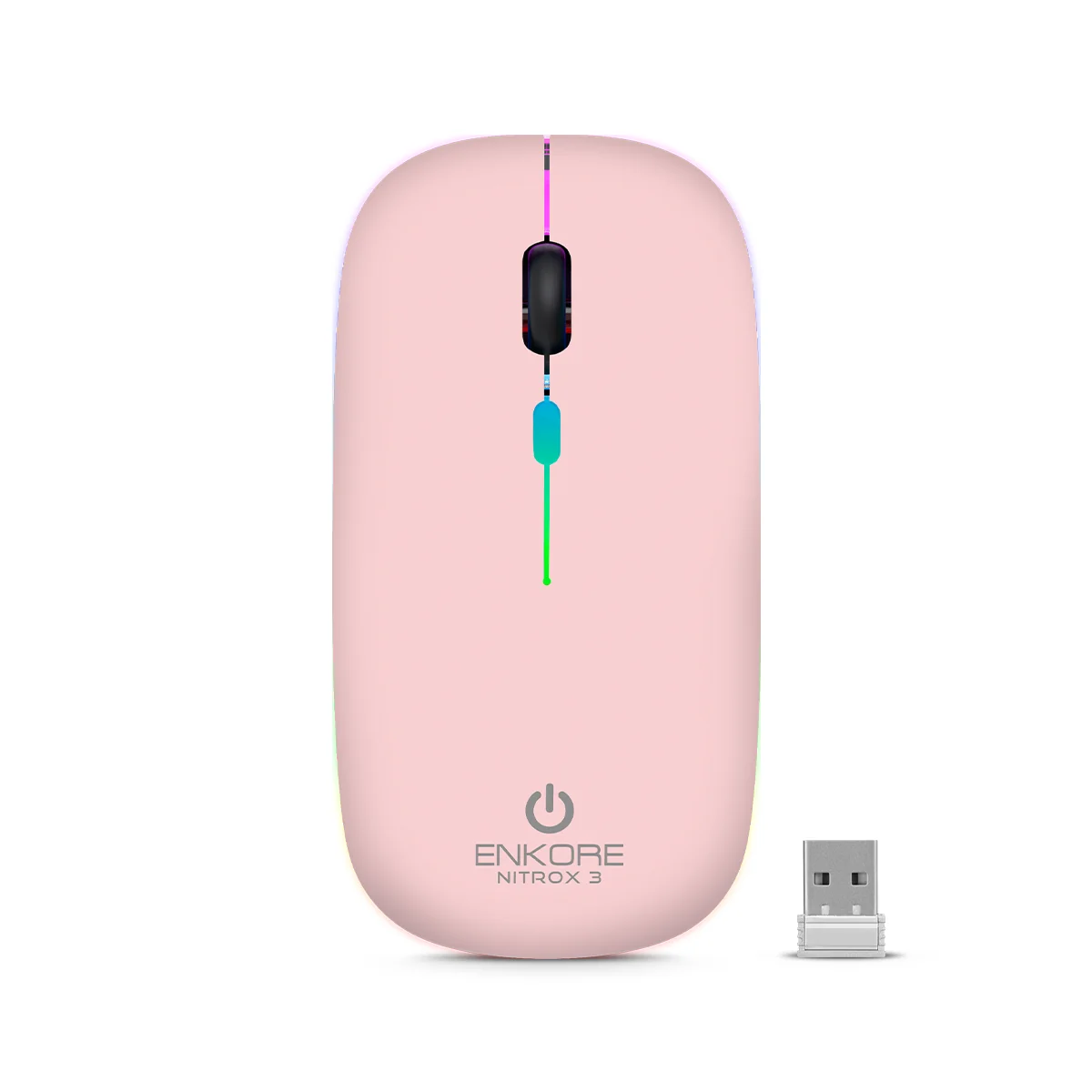 26989-impulso-informatico MOUSE ENKORE NITROX 3 ENK M205 BT WIFI RECARG ROSADO - Imagen 1