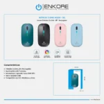 MOUSE ENKORE NITROX 3 ENK M205 BT WIFI RECARG VERDE - Imagen 2