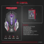 MOUSE CYBERTEL EXXPERT 3 CBX M612-3M GAMER RECAR TIPO-C - Imagen 2