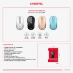 MOUSE CYBERTEL VEKTOR CYB M708-3M BT WIFI RECARGABLE - Imagen 2