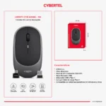 MOUSE CYBERTEL LIBERTY 3 CYB M508G BT WIFI RECARGABLE - Imagen 2