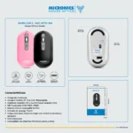 MOUSE MICRONICS BABYLON PINK MIC M721-3M BT WIFI RECARG - Imagen 2
