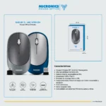 MOUSE MICRONICS SHELBY MIC M701-3M BT WIFI RECARG - Imagen 2