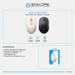 MOUSE ENKORE XCARET 3 ENKM208-3 BT WIFI RECARG ROSADO - Imagen 2